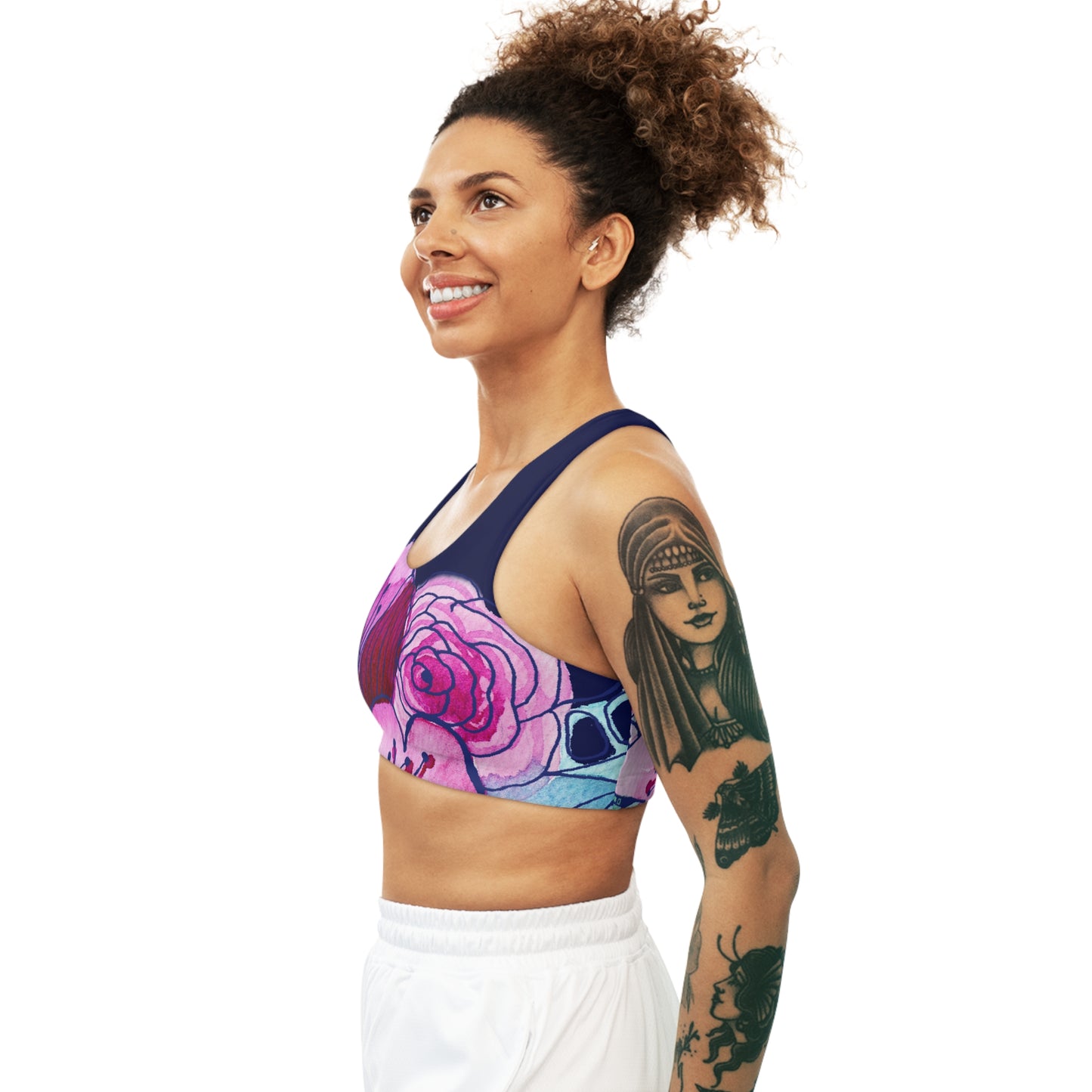 Navy Pink Sports Bra