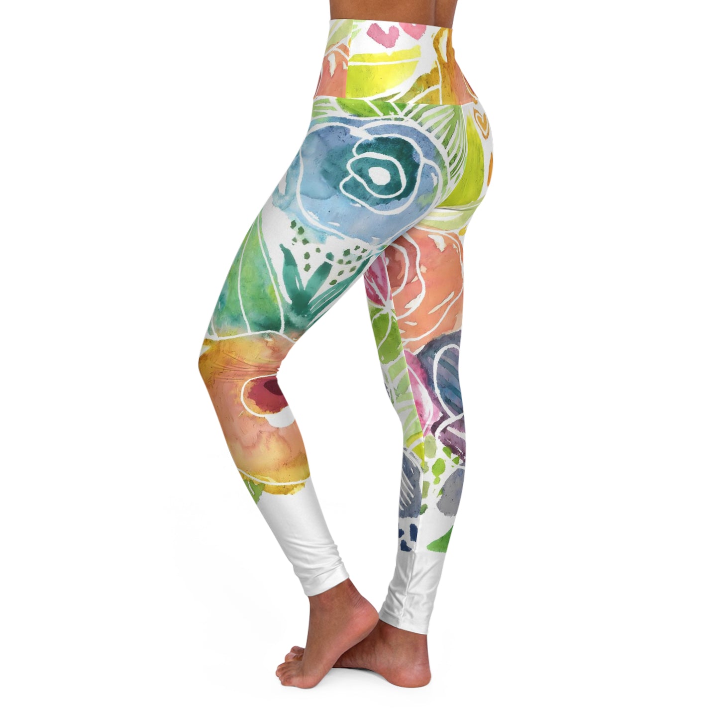 Floral Garden High Waisted Leggings