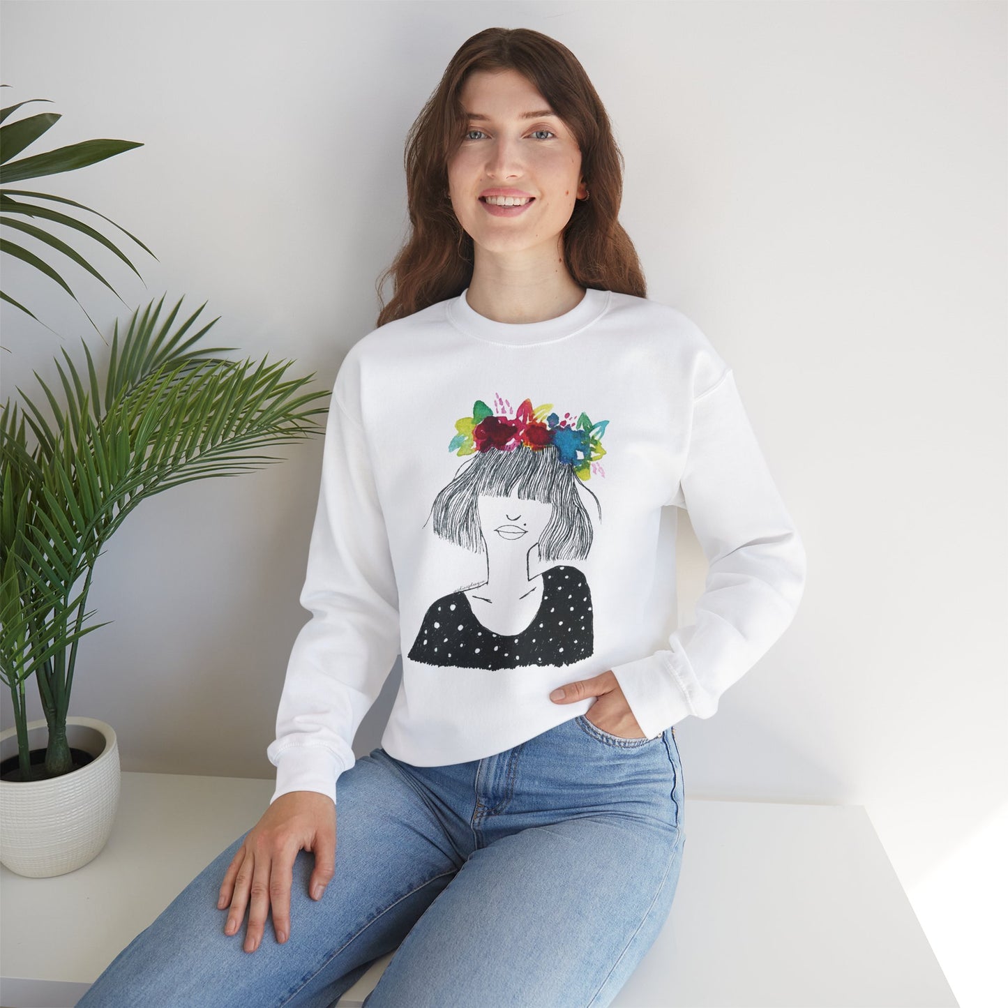 Bangs Girl Sweatshirt