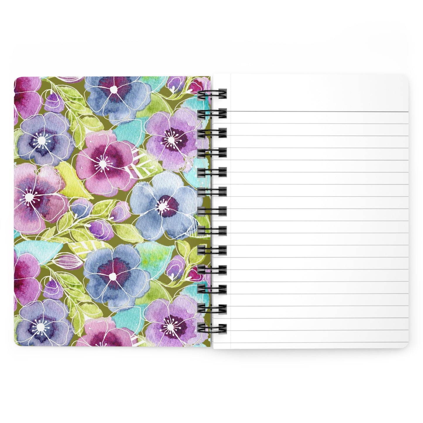 Purple Garden Spiral-Bound Notebook
