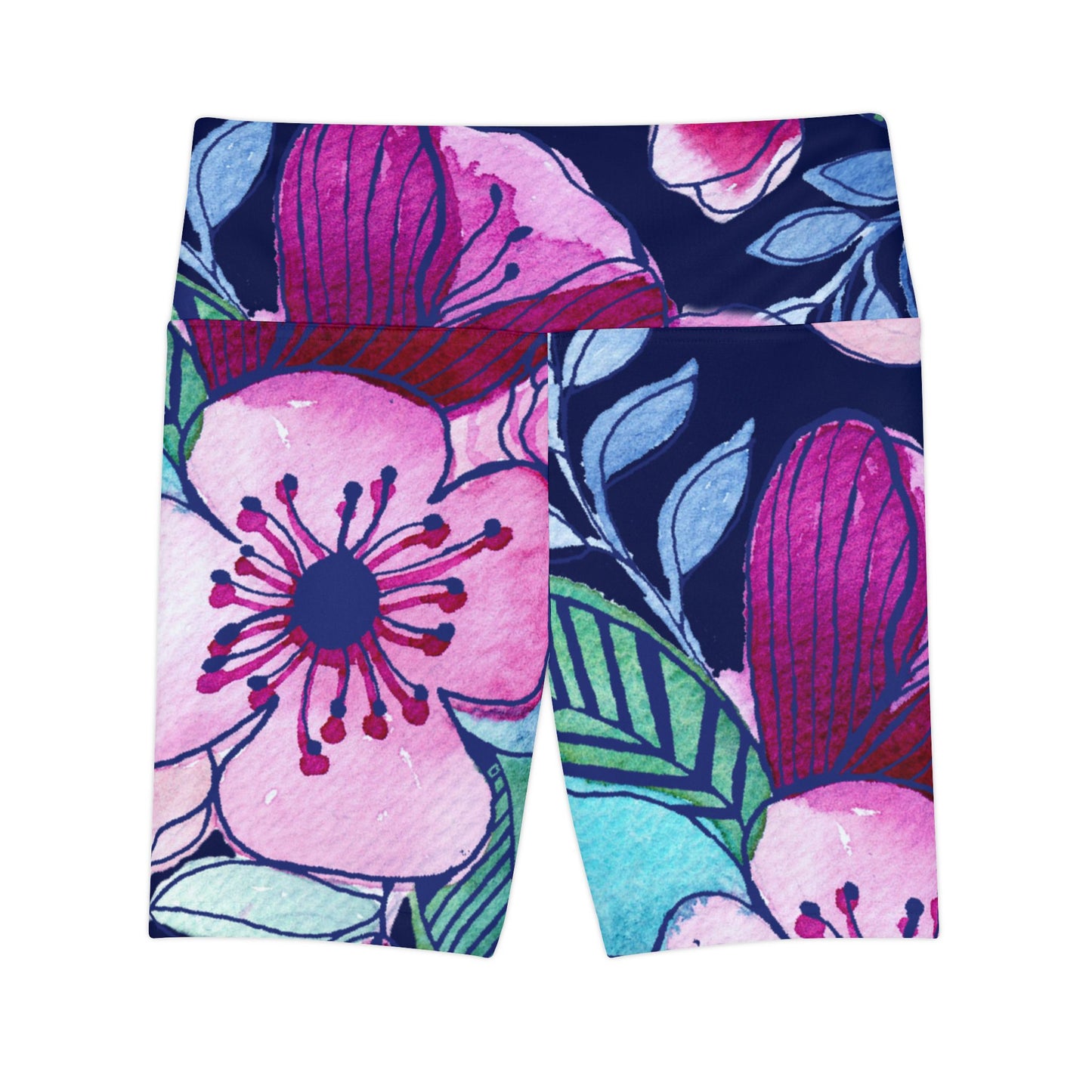 Navy Pink Workout Shorts