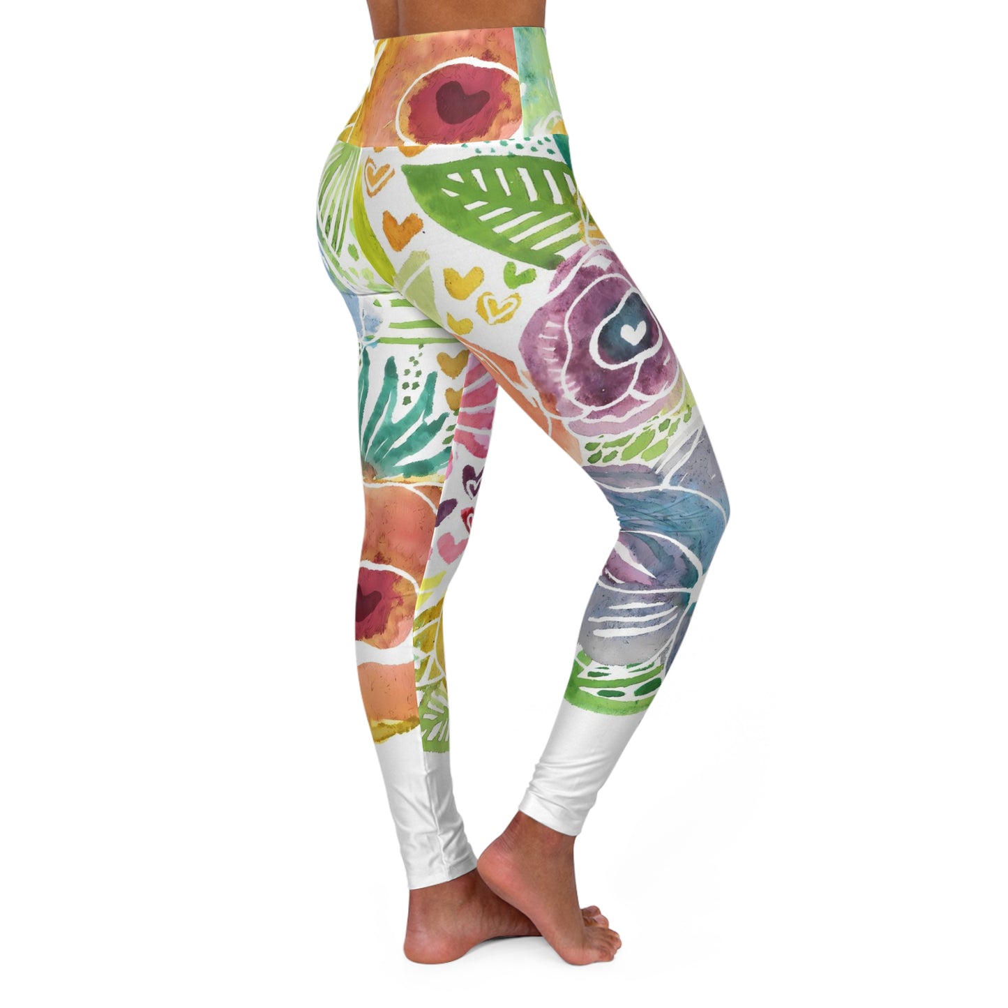 Floral Garden High Waisted Leggings