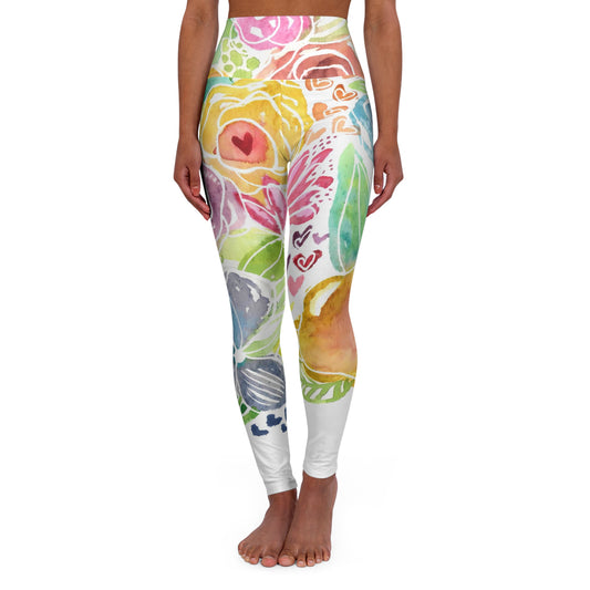 Floral Garden High Waisted Leggings