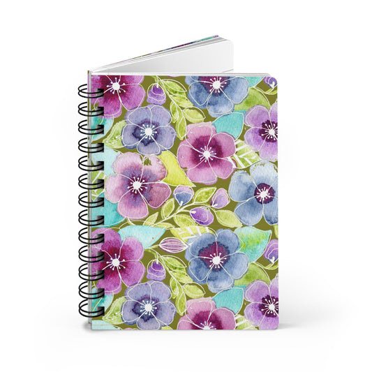 Purple Garden Spiral-Bound Notebook